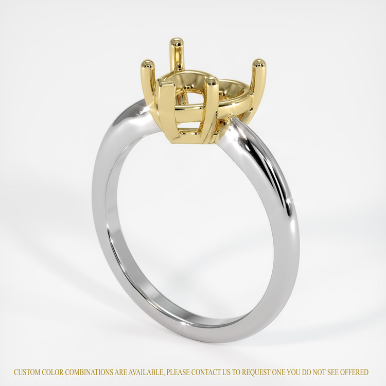 18K Yellow & White Solitaire Ring Setting