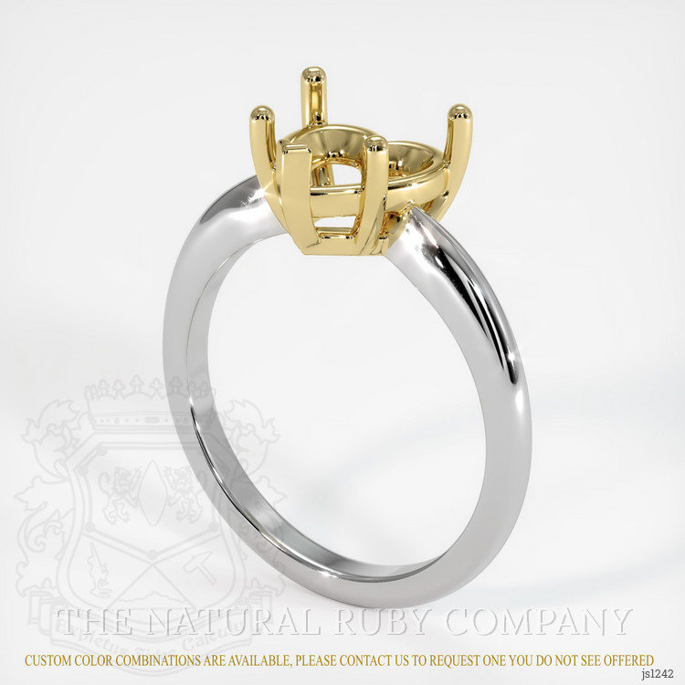 18K Yellow & White Solitaire Ring Setting