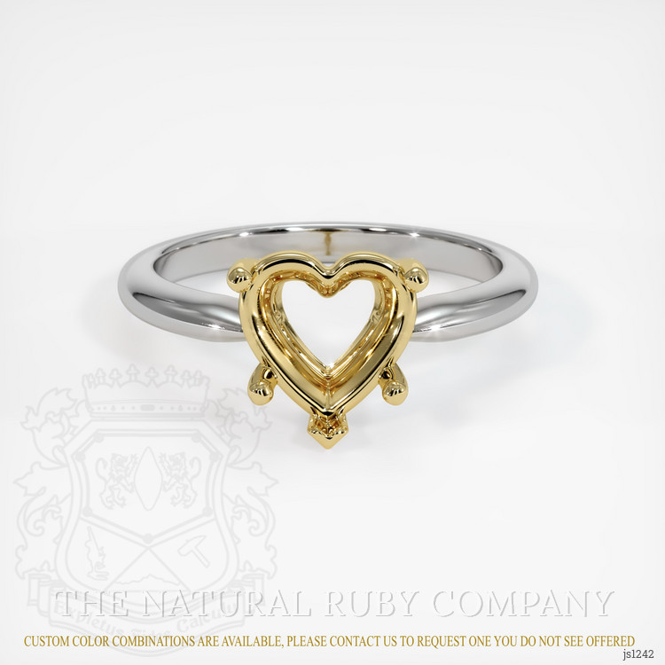 18K Yellow & White Solitaire Ring Setting