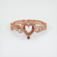 14K Rose Gold Accent Stones Ring Setting Image