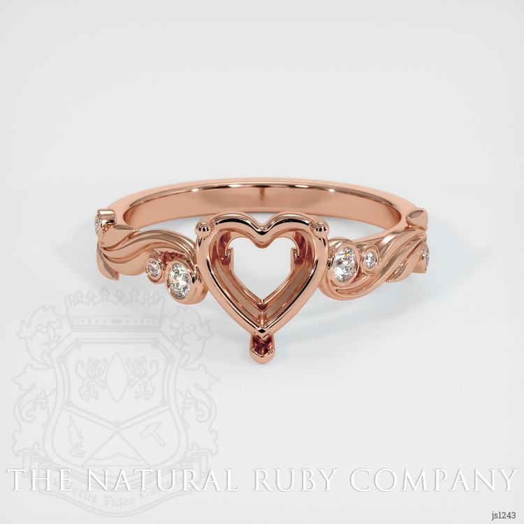 14K Rose Gold Accent Stones Ring Setting