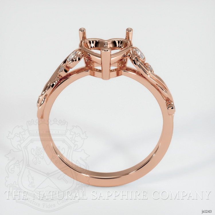 14K Rose Gold Accent Stones Ring Setting
