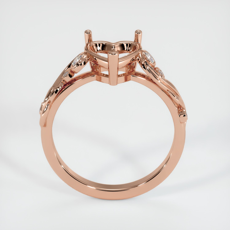 14K Rose Gold Accent Stones Ring Setting