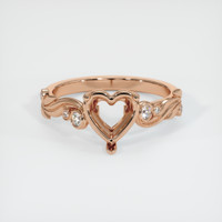 18K Rose Gold Accent Stones Ring Setting Image