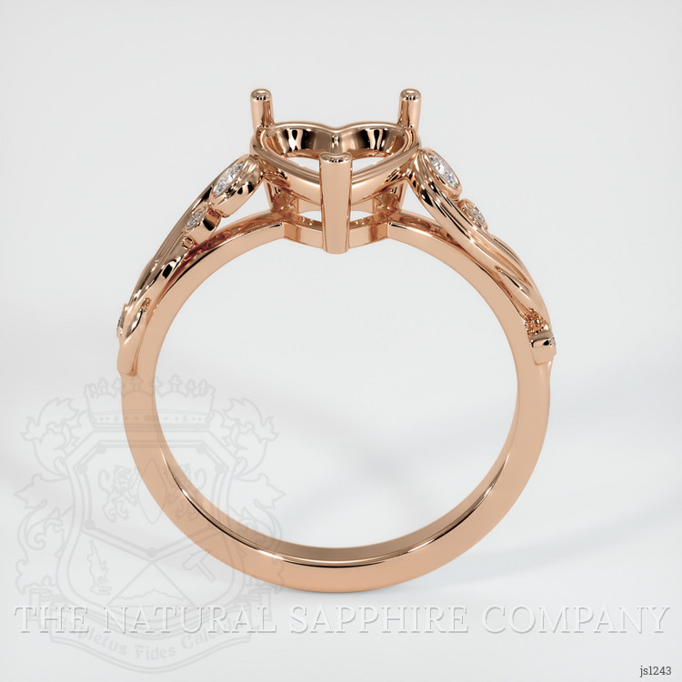 18K Rose Gold Accent Stones Ring Setting