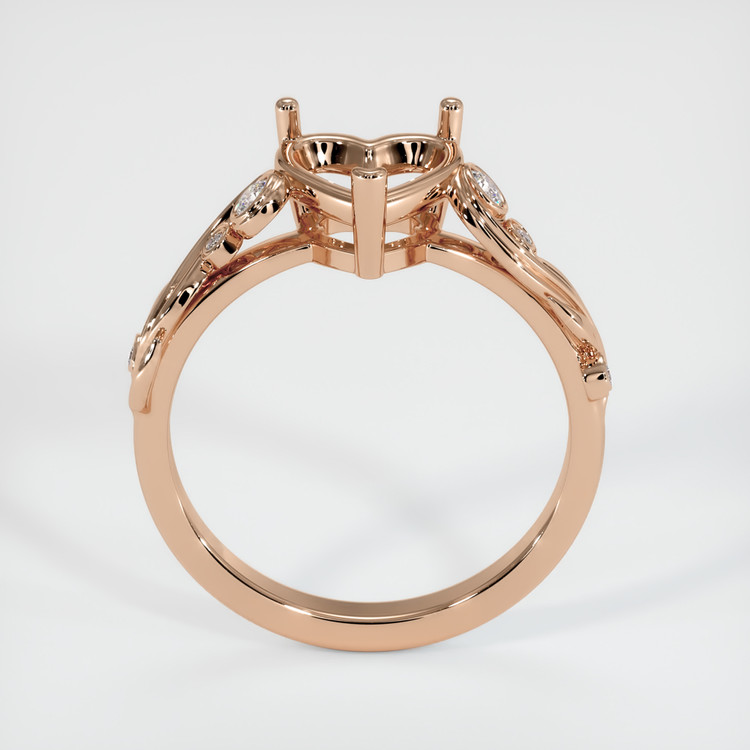 18K Rose Gold Accent Stones Ring Setting