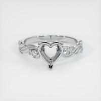 10K White Gold Accent Stones Ring Setting Image