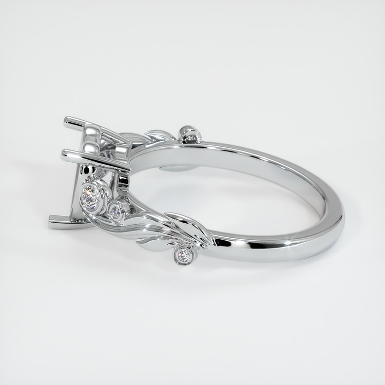 18K White Gold Accent Stones Ring Setting