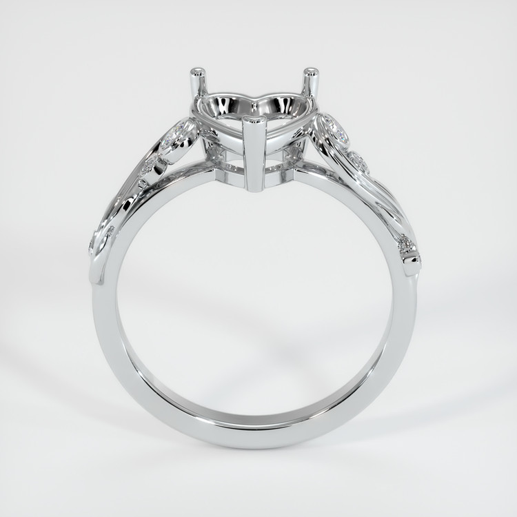 18K White Gold Accent Stones Ring Setting