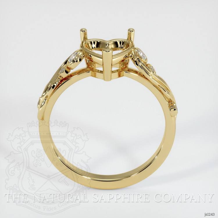10K Yellow Gold Accent Stones Ring Setting