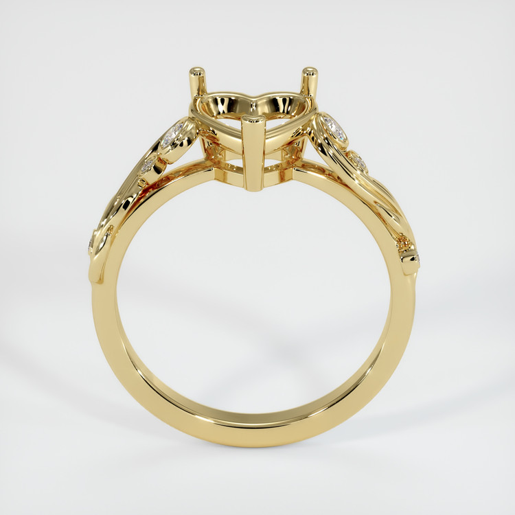 10K Yellow Gold Accent Stones Ring Setting