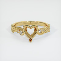 14K Yellow Gold Accent Stones Ring Setting Image