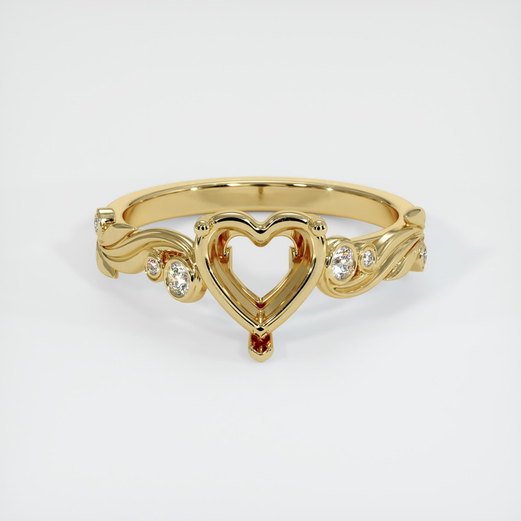 14K Yellow Gold Accent Stones Ring Setting