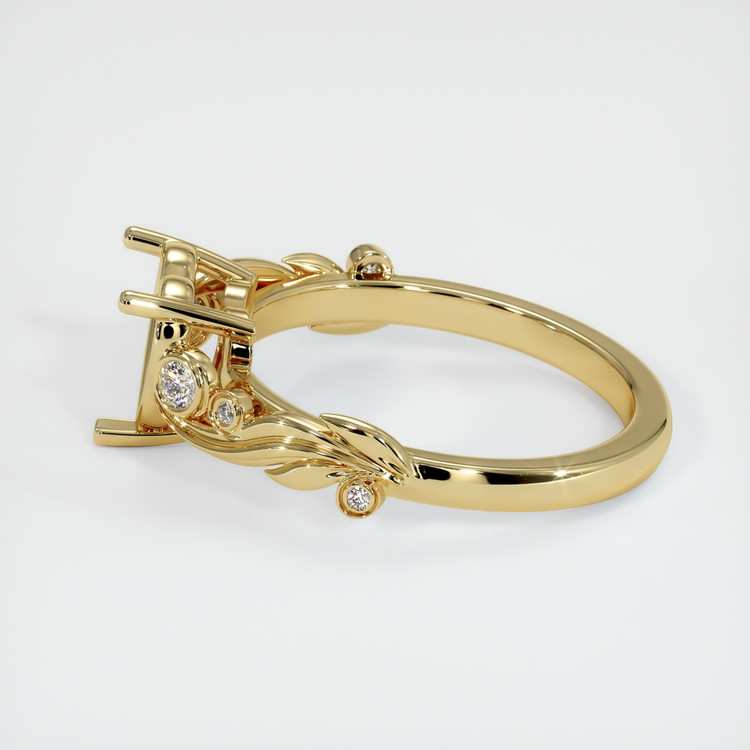 14K Yellow Gold Accent Stones Ring Setting