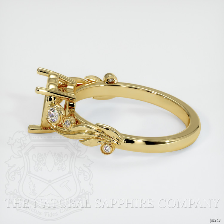 18K Yellow Gold Accent Stones Ring Setting