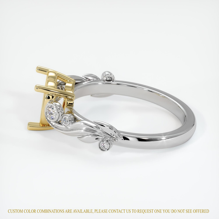 14K Yellow & White Accent Stones Ring Setting