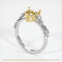 18K Yellow & White Accent Stones Ring Setting Video