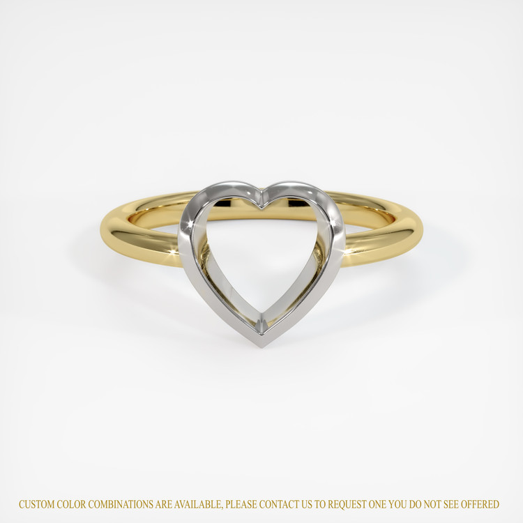 14K White & Yellow Vedic Ring Setting