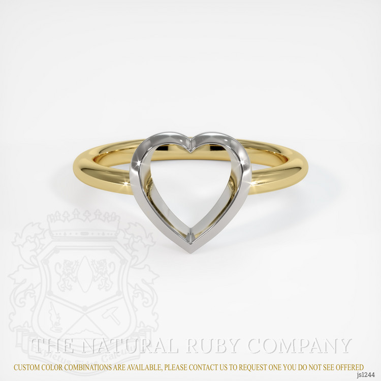 14K White & Yellow Vedic Ring Setting