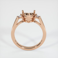 18K Rose Gold Three Stone Ring Setting Image