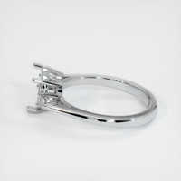 10K White Gold Three Stone Ring Setting Image