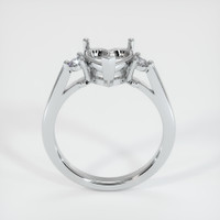 14K White Gold Three Stone Ring Setting Image