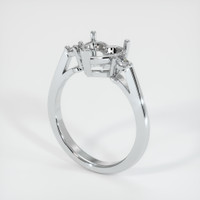 18K White Gold Three Stone Ring Setting Video
