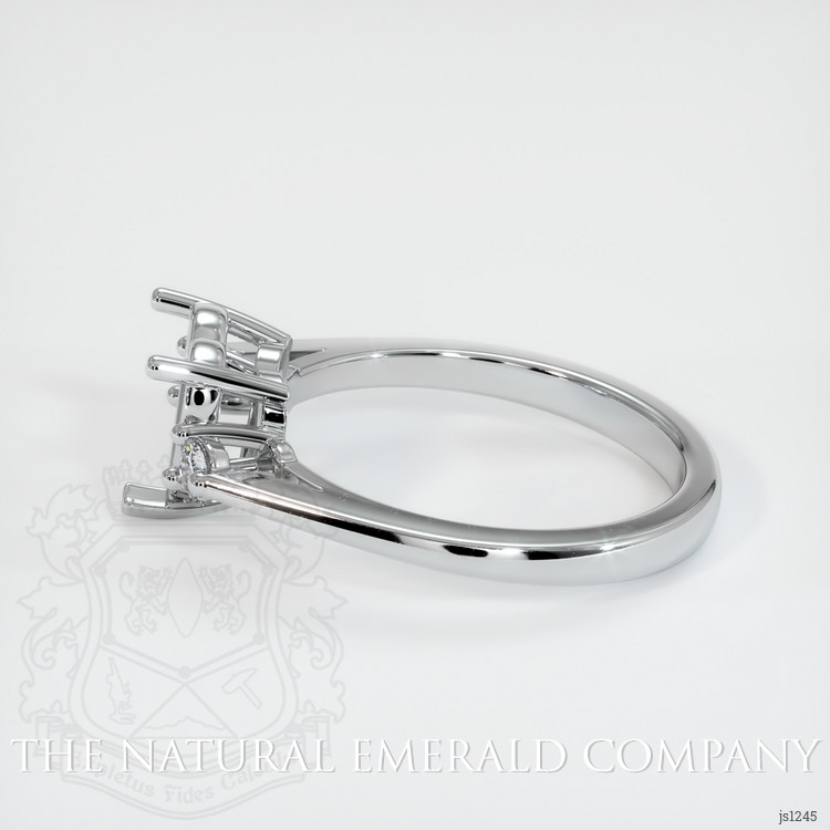 18K White Gold Three Stone Ring Setting