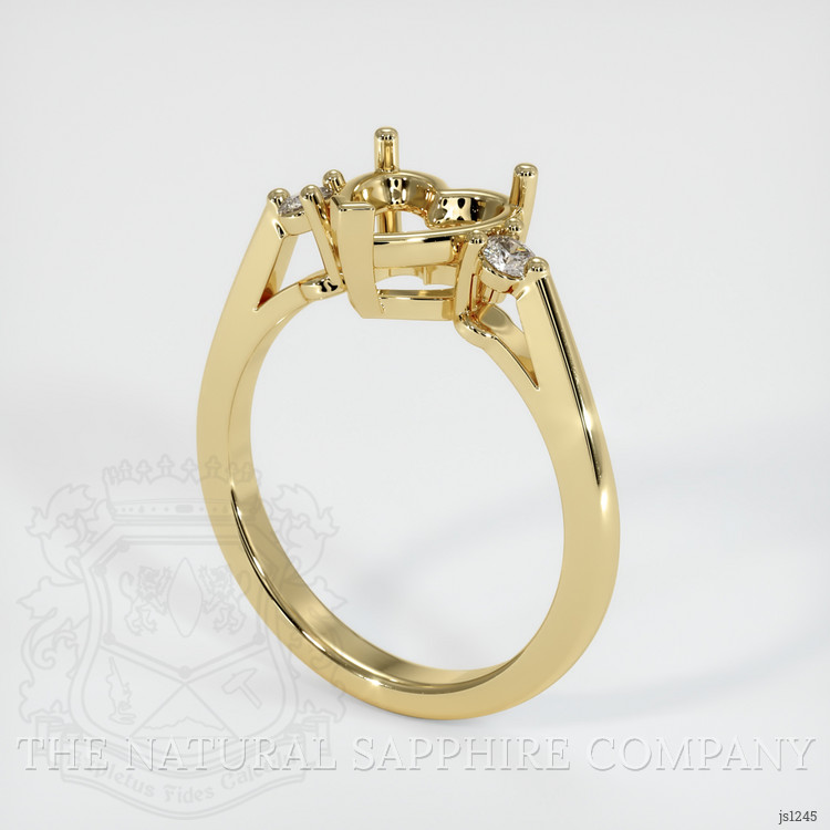 10K Yellow Gold Three Stone Ring Setting