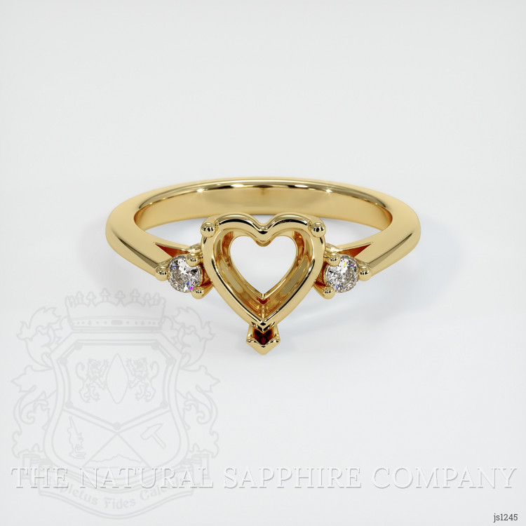10K Yellow Gold Three Stone Ring Setting