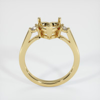 10K Yellow Gold Three Stone Ring Setting Image