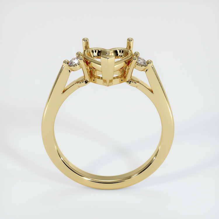 10K Yellow Gold Three Stone Ring Setting