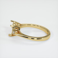 14K Yellow Gold Three Stone Ring Setting Image