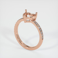 14K Rose Gold Pave Ring Setting Video