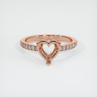 14K Rose Gold Pave Ring Setting Image
