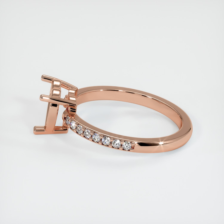 14K Rose Gold Pave Ring Setting
