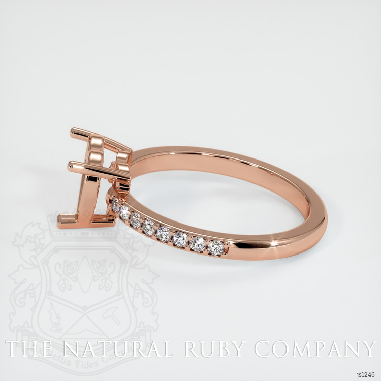 14K Rose Gold Pave Ring Setting