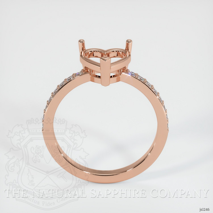 14K Rose Gold Pave Ring Setting