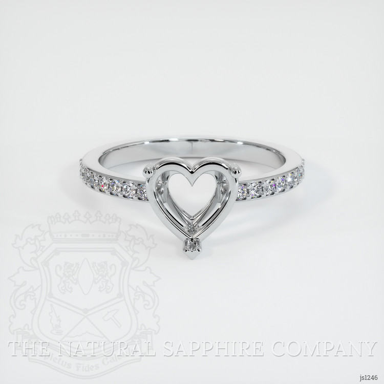 10K White Gold Pave Ring Setting