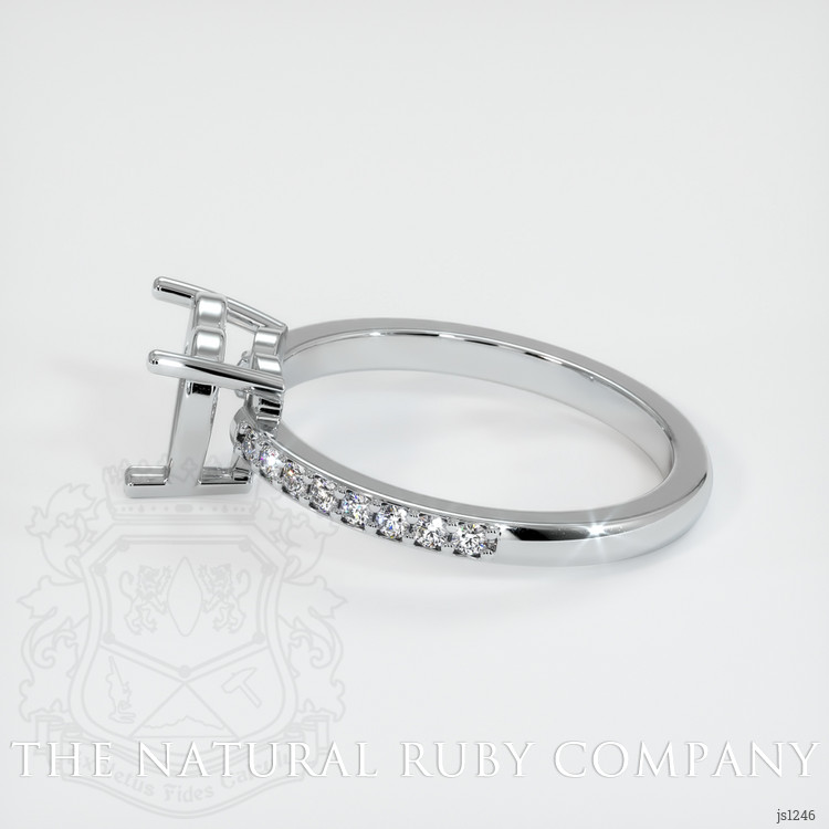 14K White Gold Pave Ring Setting
