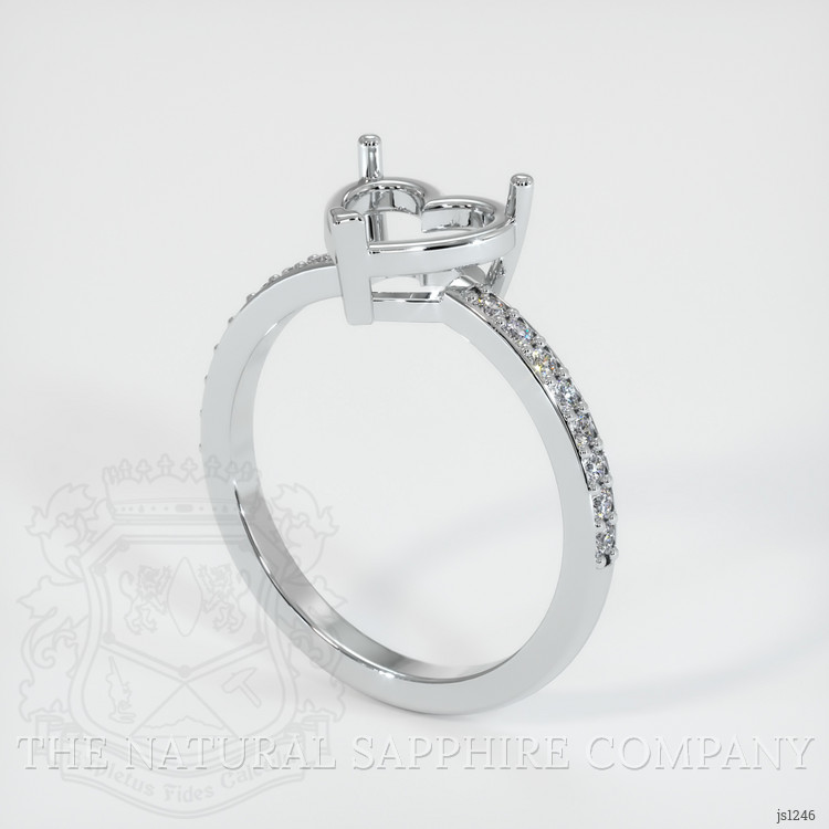 18K White Gold Pave Ring Setting