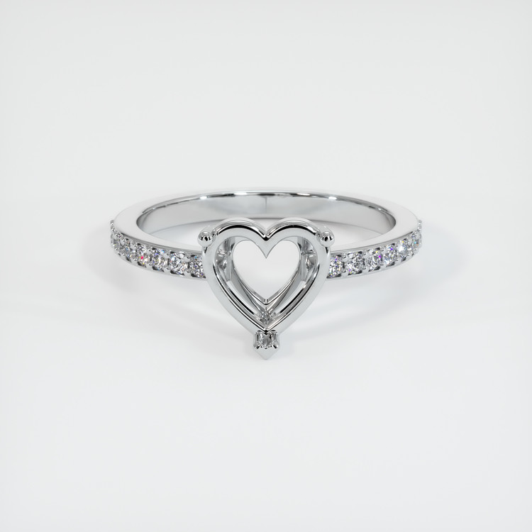 18K White Gold Pave Ring Setting