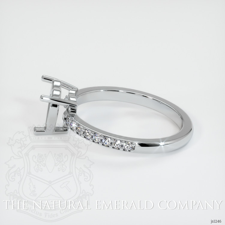 18K White Gold Pave Ring Setting