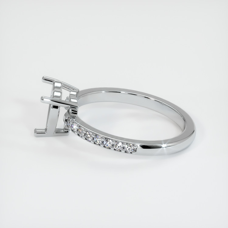 18K White Gold Pave Ring Setting