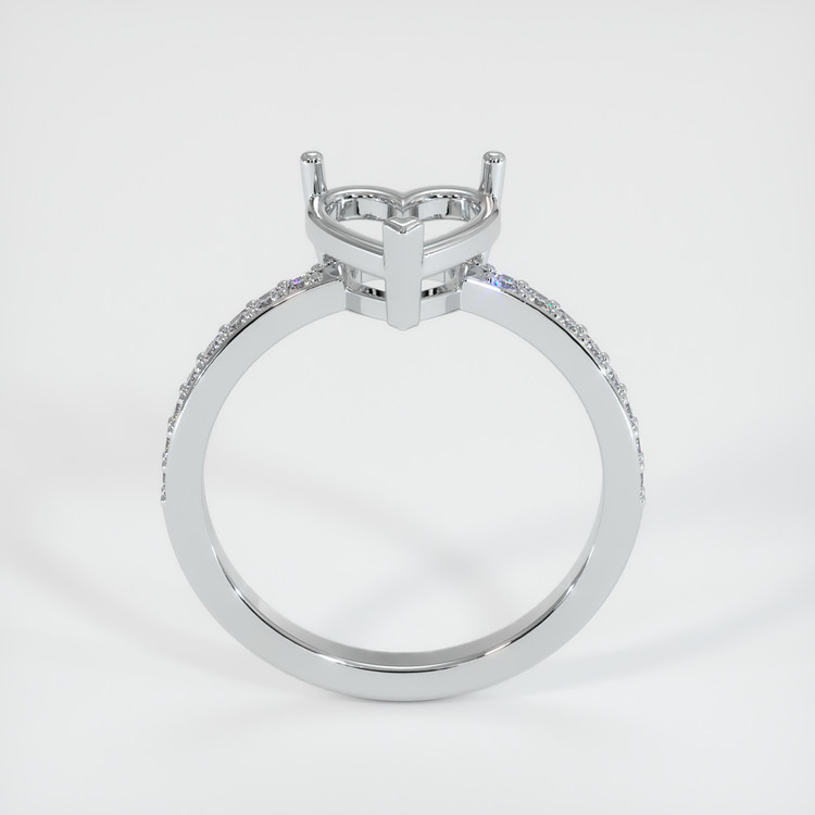 18K White Gold Pave Ring Setting