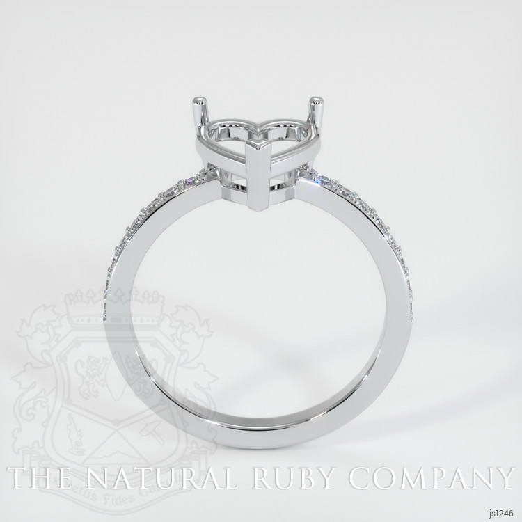 18K White Gold Pave Ring Setting
