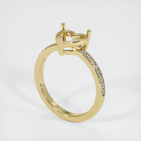 14K Yellow Gold Pave Ring Setting Video