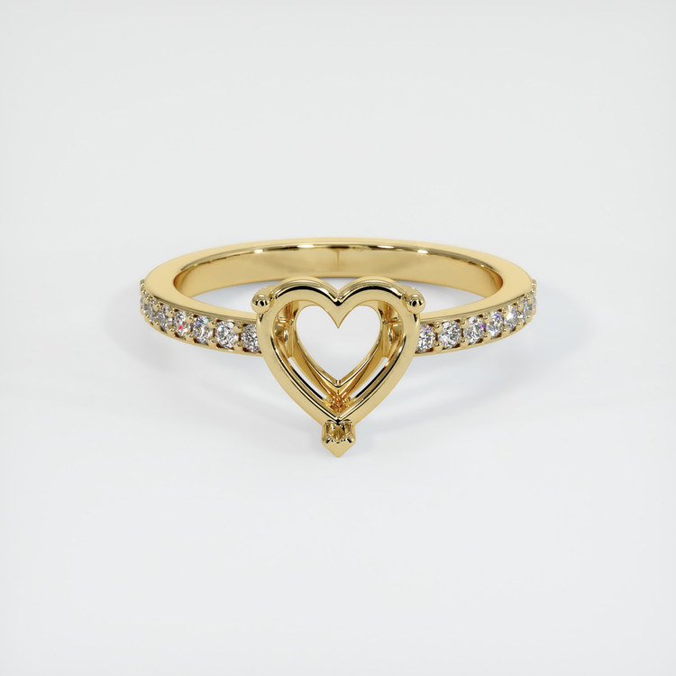 14K Yellow Gold Pave Ring Setting