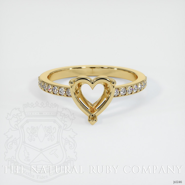 14K Yellow Gold Pave Ring Setting