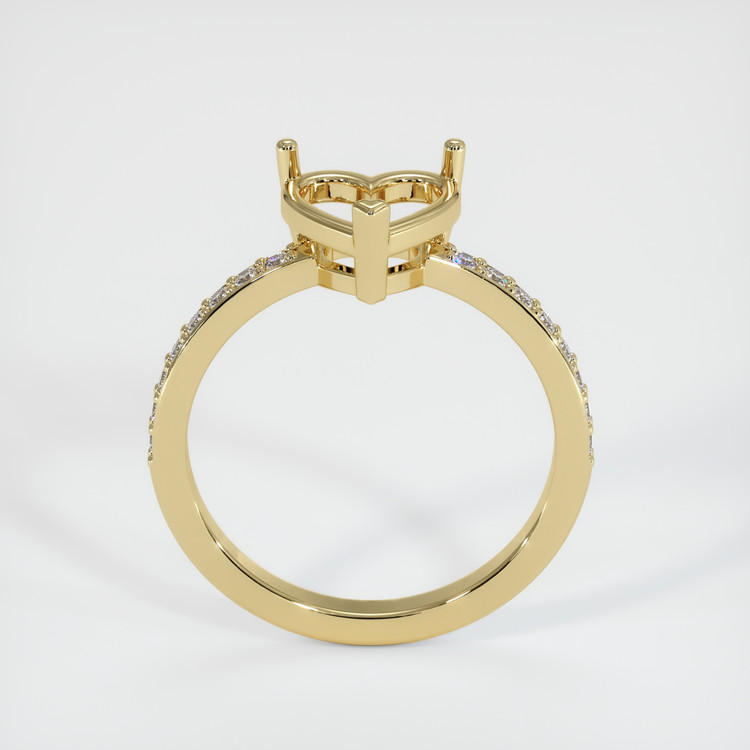 14K Yellow Gold Pave Ring Setting